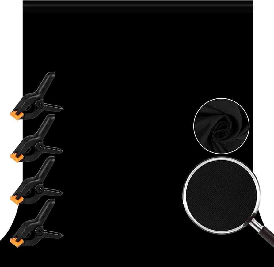 Blackscreen mit 3 Klammern
